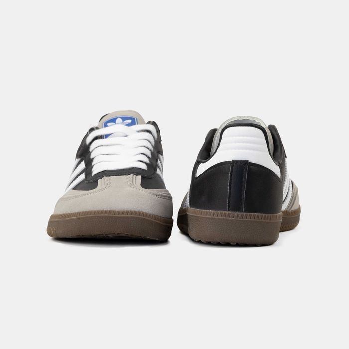 Мужские кроссовки Adidas Samba Black&Grey. Размеры 41-44