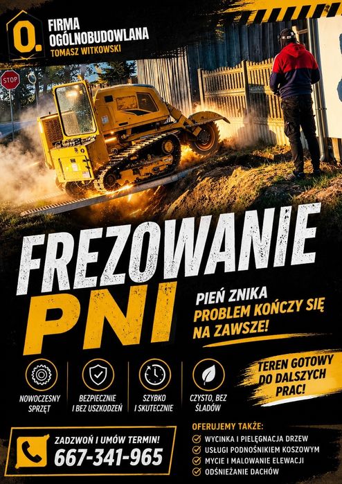 Usuwanie frezowanie pni