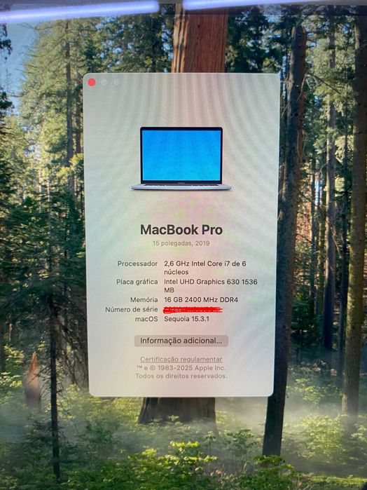 MacBook Pro 15 Touch bar (2019) (A1990) -Como novo,na caixa,c/garantia