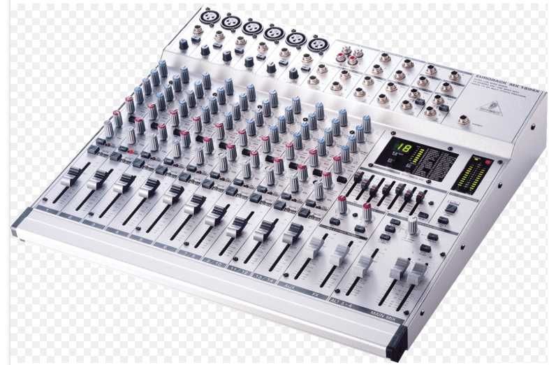 Mesa mistura Behringer MX1804X para estúdio ou ao vivo, com efeitos FX