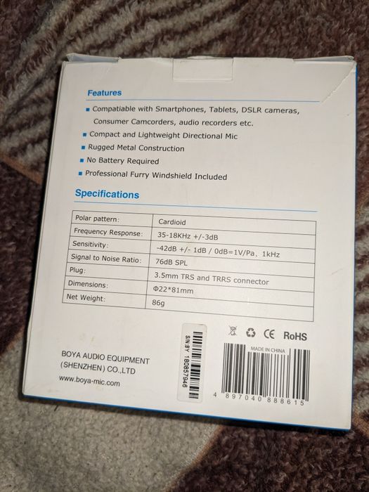 BOYA BY-MM1 Universal cardioid microphone