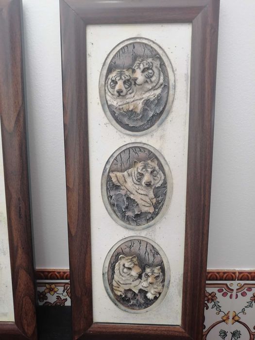 Quadros com imagem em relevo