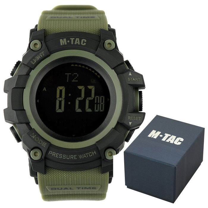 Zegarek Taktyczny Wojskowy M-tac Adventure Wielofunkcyjny Black/olive