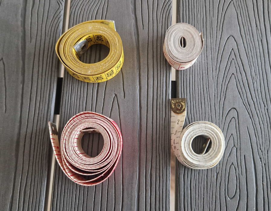 Conjunto de 4 fitas métricas de costura