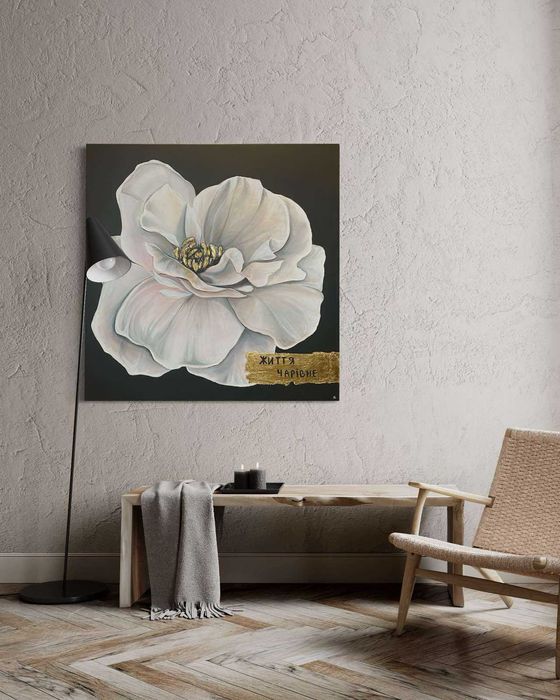 Картина  акрiлом  " Квiтка "