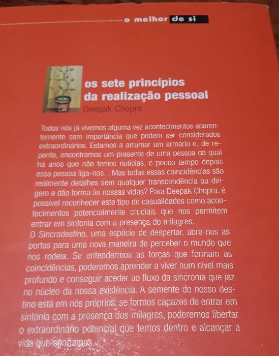 Livro Sete Princípios da Realização Pessoal (Deepak Chopra)