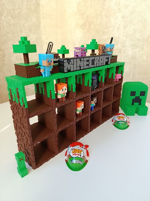 ‼️ Minecraft Kinder Joy підставка для фігурок — стенд Майнкрафт кіндер