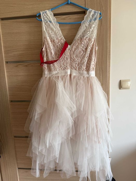 Sukienka mini tiulowa biała Lucie