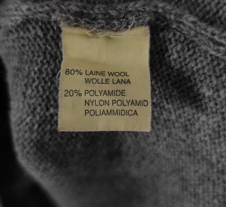 Męski Sweter Wełniany Szary Citta Di Milano |R. XL