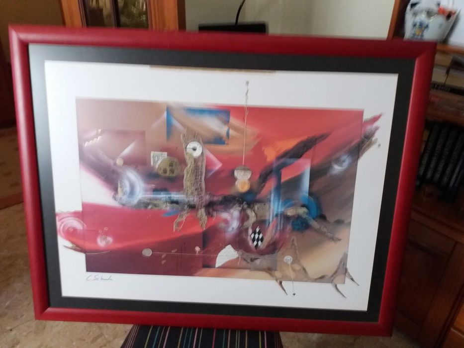 Quadros Com Moldura em Madeira