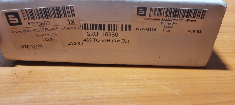 Konwertwr sygnału Rs232/485 na ETH