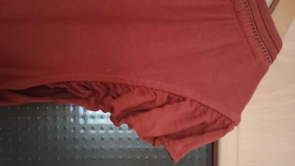 maxi długa boho sukienka ceglasta S/M/L