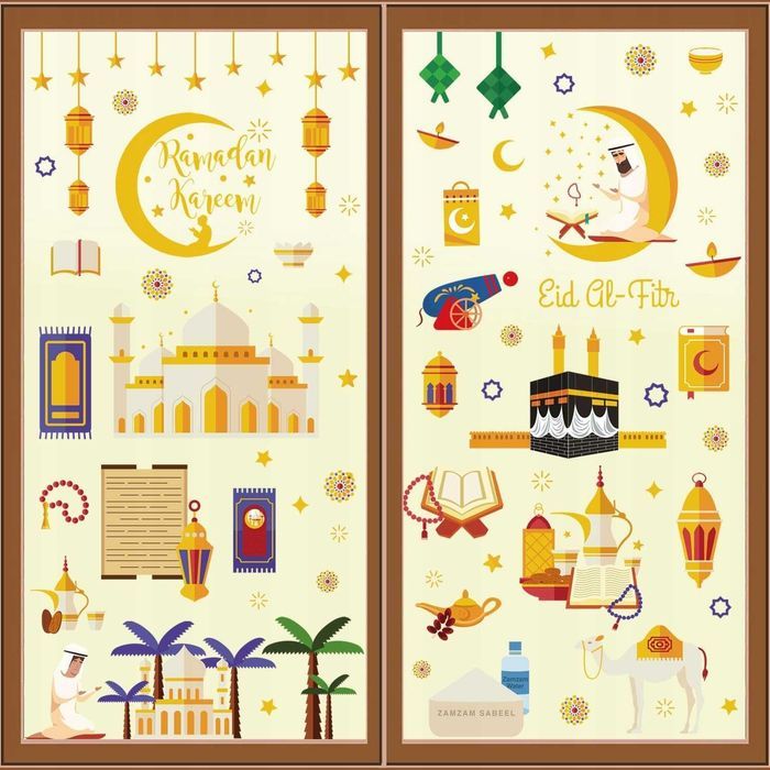 196 Naklejek Ramadan Eid Mubarak na Okna #5014