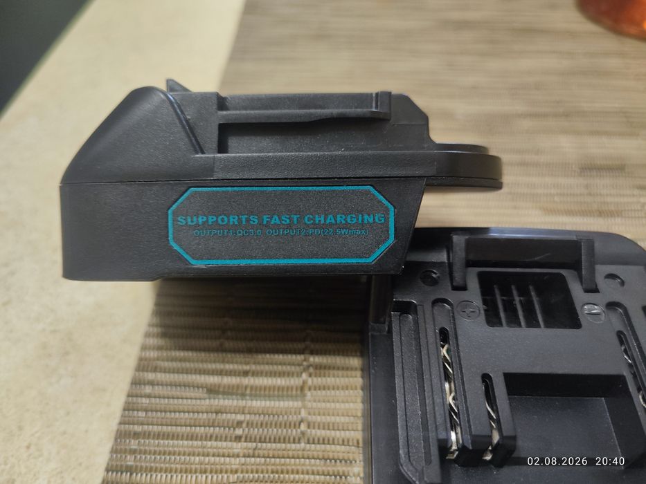 Адаптер HS18MT з  Type-C USB QC 3.0 для батарей Einhell