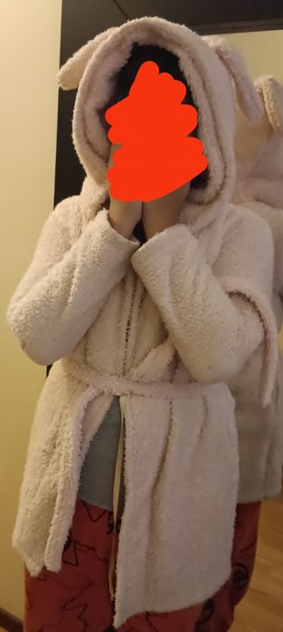 Robe feminino de coelhinho rosa