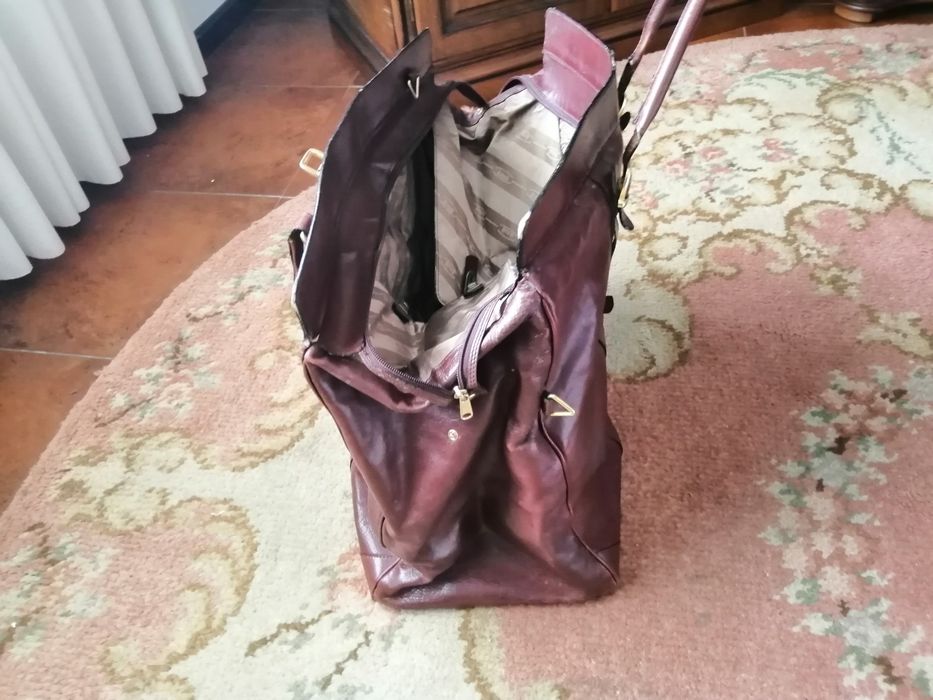 Saco de viagem em pele genuina