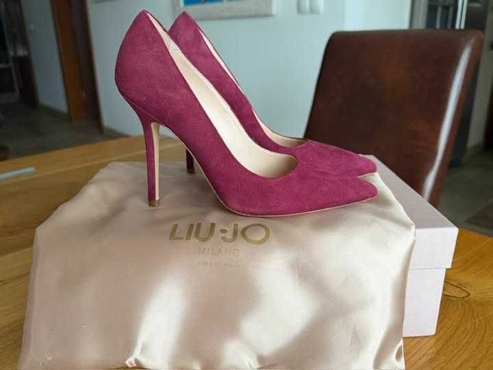 Buty na obcasie nowe - bordowe szpilki LIU JO rozmiar 38
