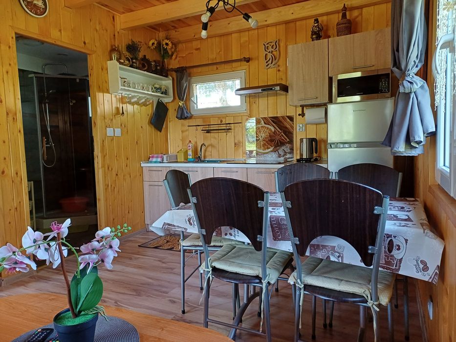 Domek letniskowy do wynajęcia ( 1 na posesji ) Tumiany, kajaki, łódka