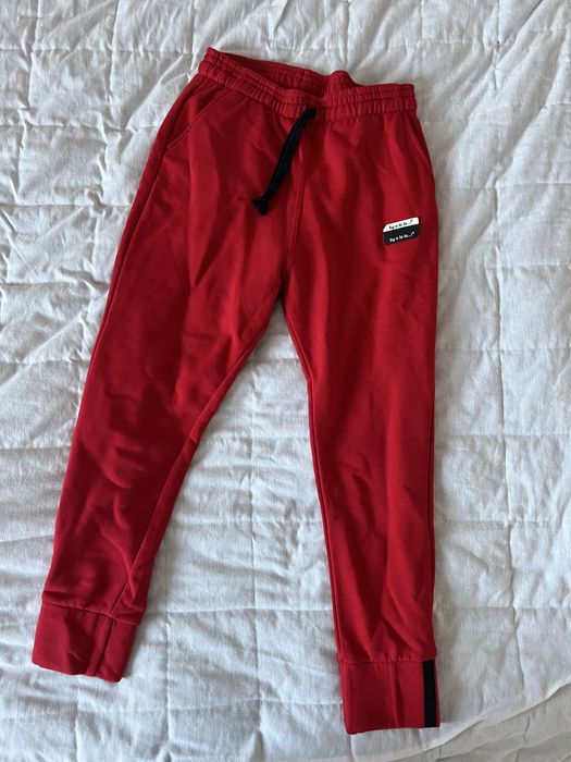 Spodnie dresowe czerwone bawelniane