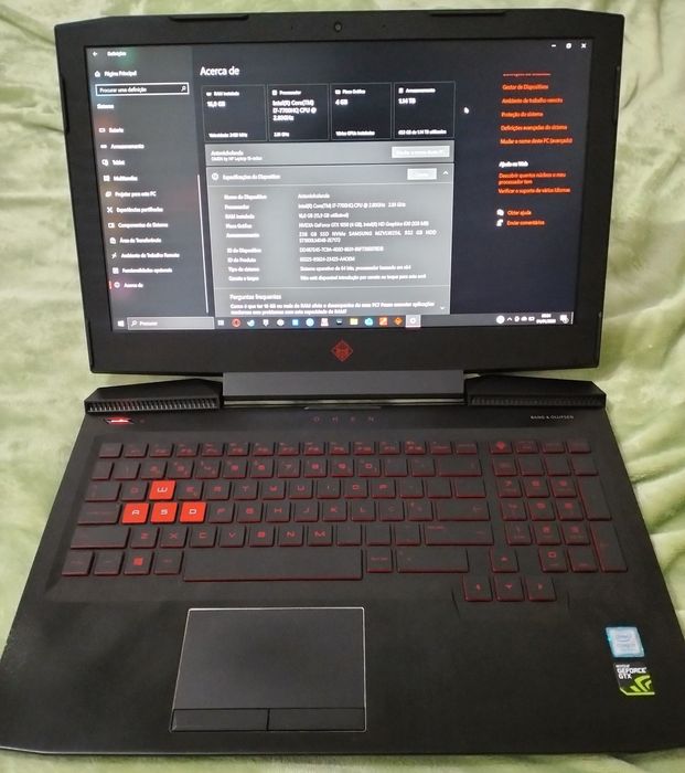 HP OMEN 15 Gamer | i7-7700HQ | GTX 1050 4GB | 16GB RAM | SSD NVMe + HD