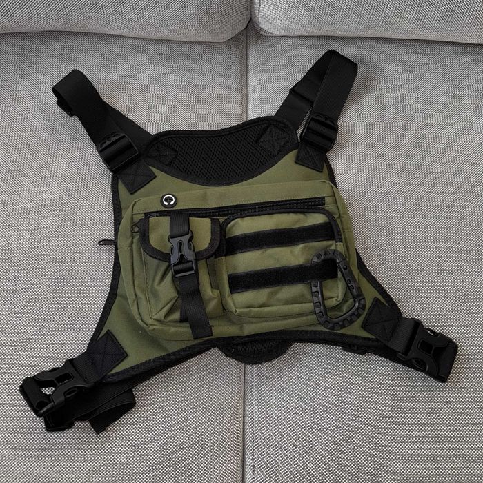 Bolsa Tática de Peito Preta para Homens e Mulheres