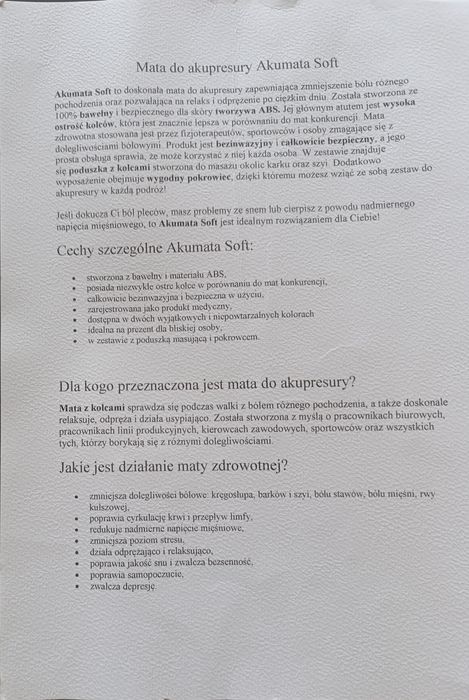 Mata do akupresury