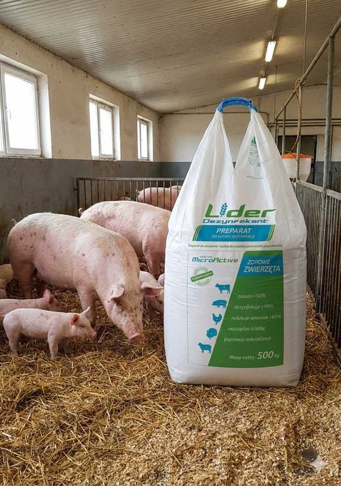 PROSZEK Do osuszania legowisk, Lider Dezynfekant do obory 500kg KURNIK