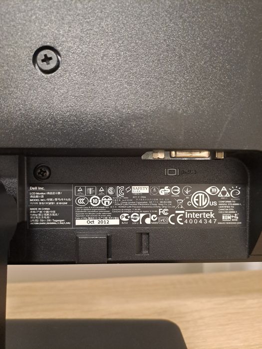 Monitor Dell VGA (z przejściówką HDMI)