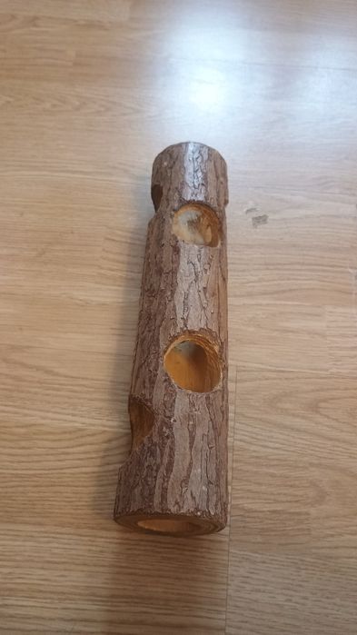Drewniany tunel gryzonie 30cm