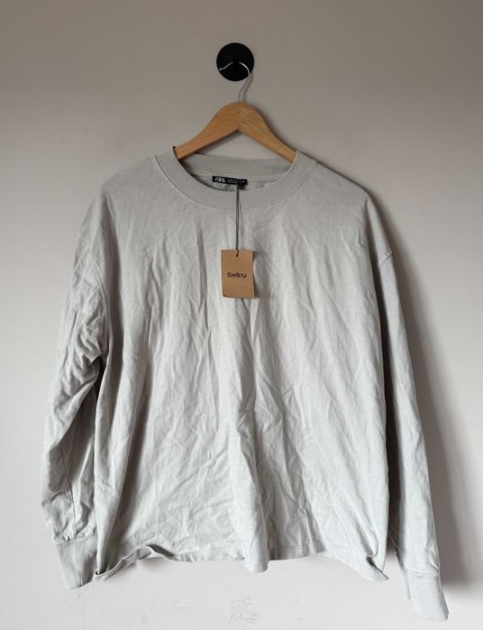 Bluza bawełniana ZARA M (medium) kremowa