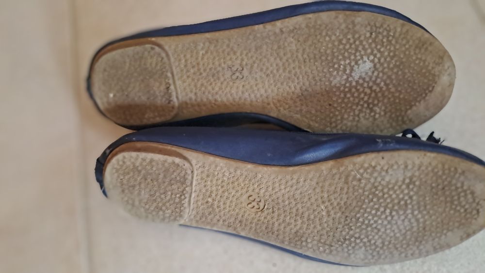 Balerinki, 33, granatowe, używane