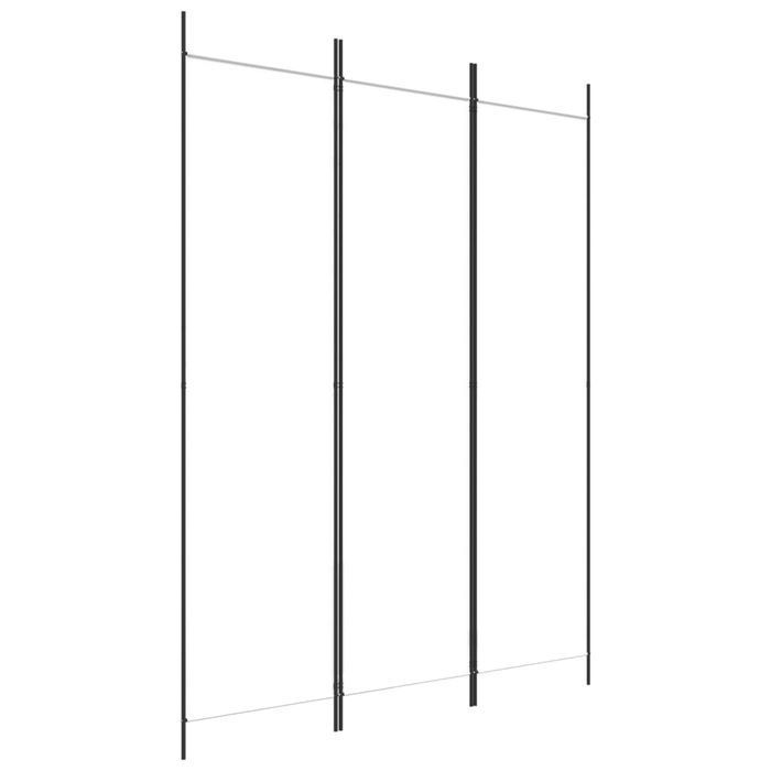 vidaXL Parawan 3-panelowy, biały,150x200 cm, tkanina