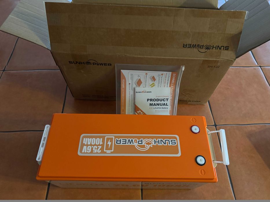 Аккумулятор LifePO4 24v 100a/h BMS 100а 2560 Вт·ч литий  фосфатный