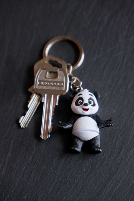 Breloczek panda biało-czarna ruchomy