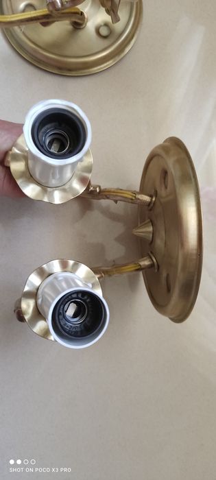 2 kinkiety małe świeczkowe żarówki  aluminiowe