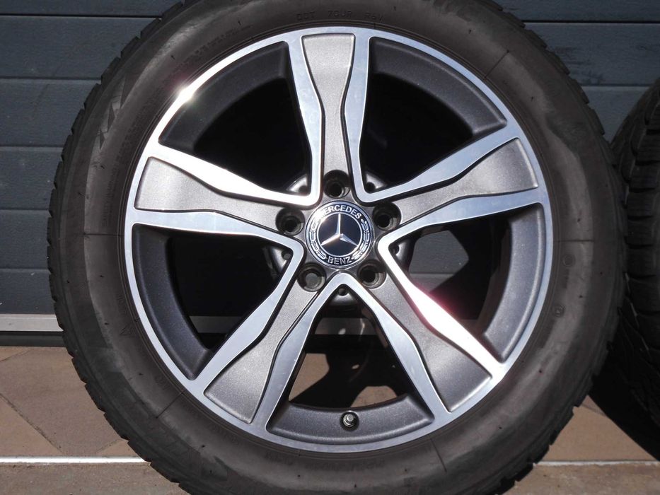 ! Koła zimowe aluminiowe 17 5x112 Oryg Mercedes C W205 czujniki TPMS