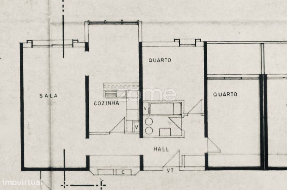 Apartamento T2 com Garagem para Arrendamento - Metro do Campo Grande