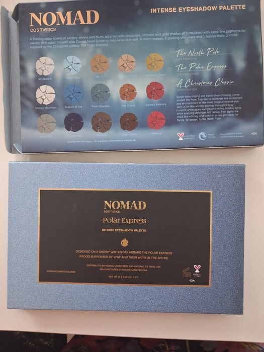 Nomad Cosmetics paleta cieni Polar Express