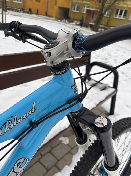 rower orange blood mtb enduro dh trail fr marzocchi fox sram avid