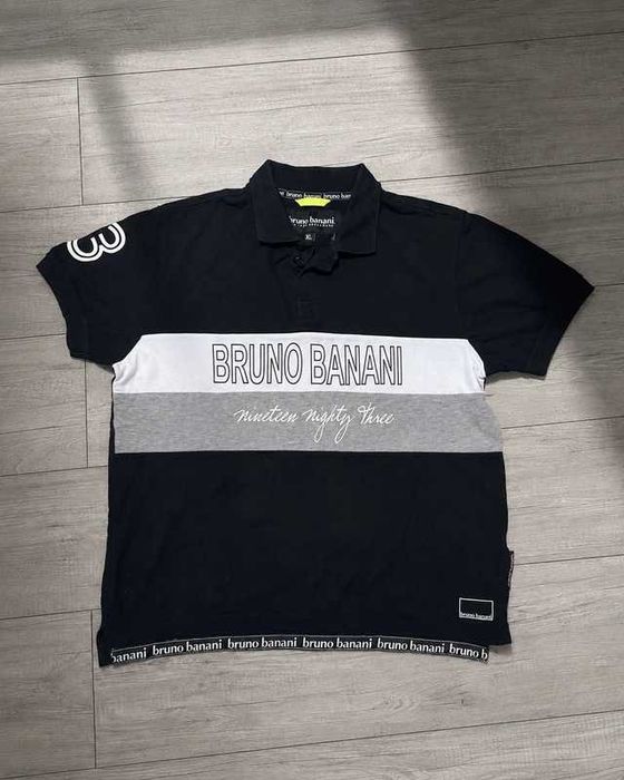 Męskia Koszulka Polo T-Shirt Bruno Banani XL Czarne