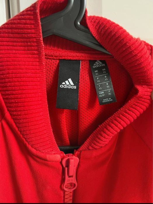 Kurtka bluza na zamek czerwona damska Adidas XS/S
