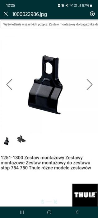 Stopy bagażnika Thule