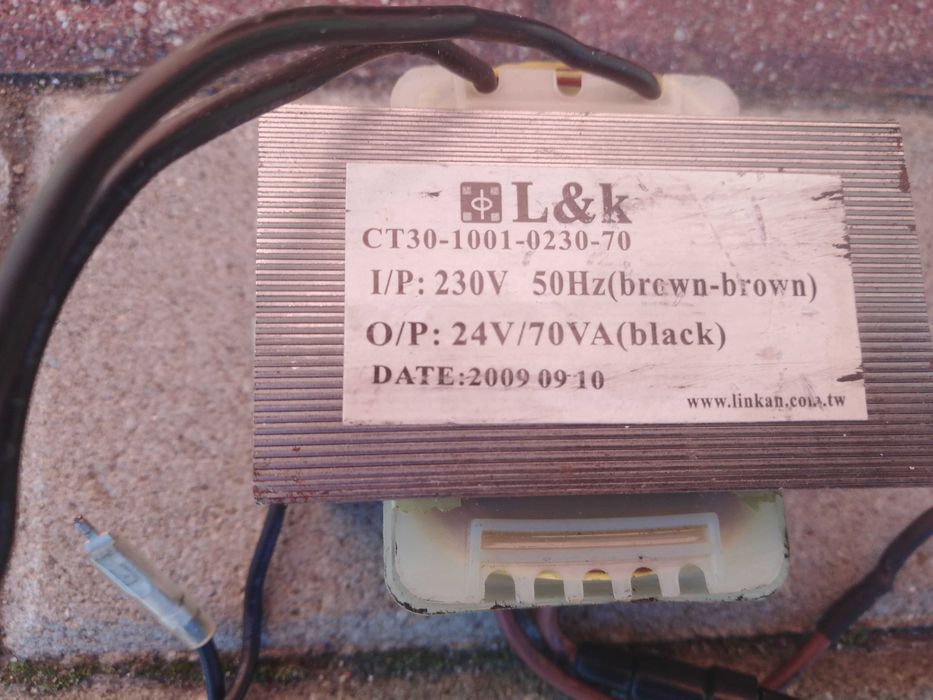Transformator jednofazowy 230 V 24 V 70 VA
