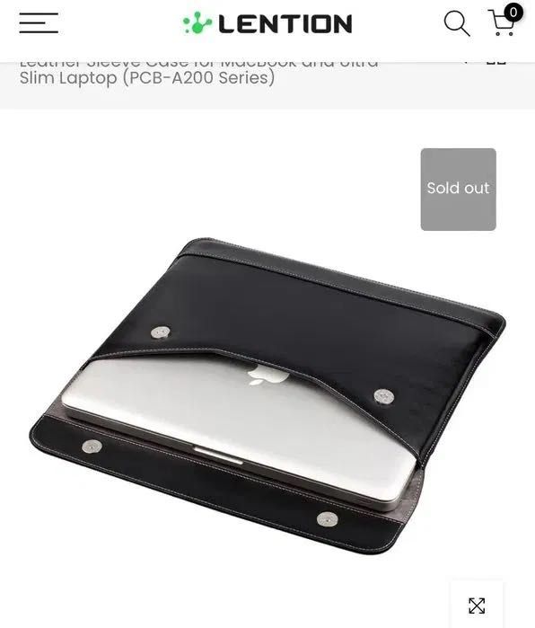 Шкіряний чохол для ноутбука, чохол недорого, чохол Lention