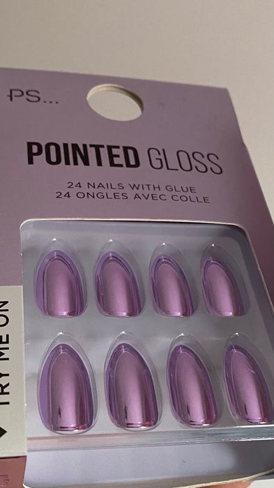 Sztuczne paznokcie nowe, 24 sztuki pointed gloss