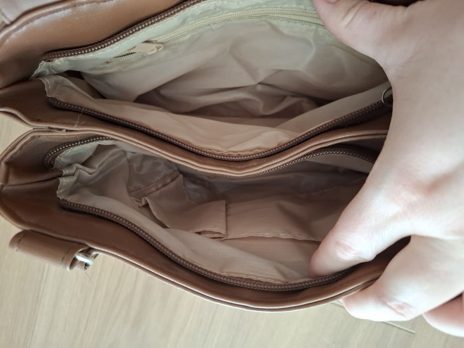 Torebka skóra patchwork, nieużywana