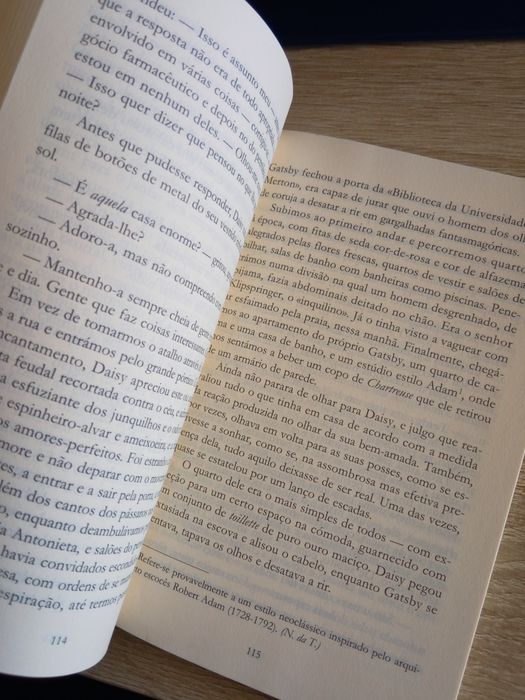 Livro "O Grande Gatsby"