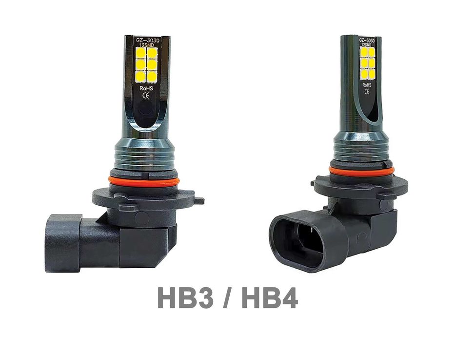 Lâmpadas de LED HB3 - HB4 (DC 12-24V 80W 6000K 12000LM)