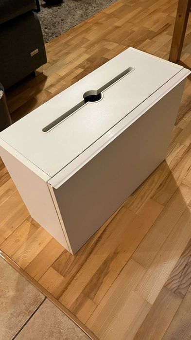 Ikea Ludvig biała otwierana szafka wisząca na rtv, elektronikę, laptop