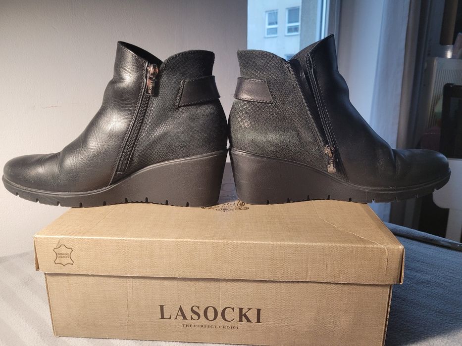 R.38 Botki skórzane Lasocki używane
